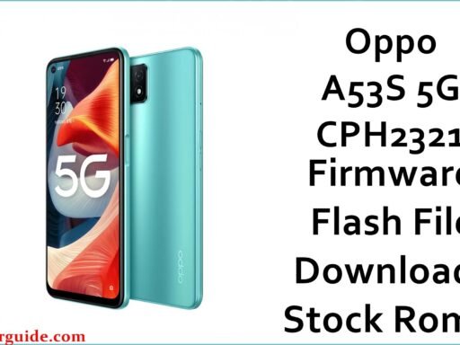 Oppo A53S 5G CPH2321 Firmware