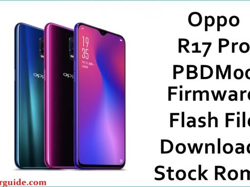 Oppo R17 Pro PBDM00 Firmware