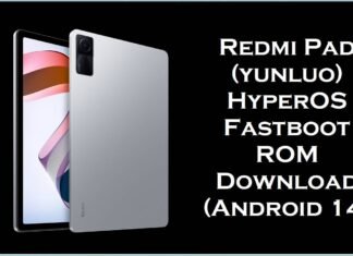 Redmi Pad (yunluo) HyperOS Fastboot ROM Download (Android 14) Redmi Pad (yunluo)