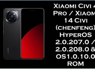 Xiaomi Civi 4 Pro / Xiaomi 14 Civi (chenfeng) HyperOS 2.0.207.0 / 2.0.208.0 & OS1.0.10.0 ROM Xiaomi Civi 4 Pro & Xiaomi 14 Civi (chenfeng)
